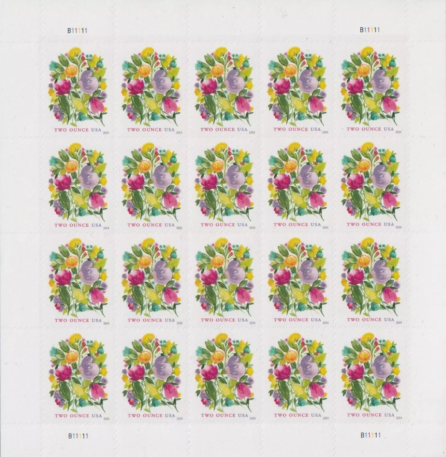 Wedding Blooms Two Ounce Forever First Class Postage Stamps