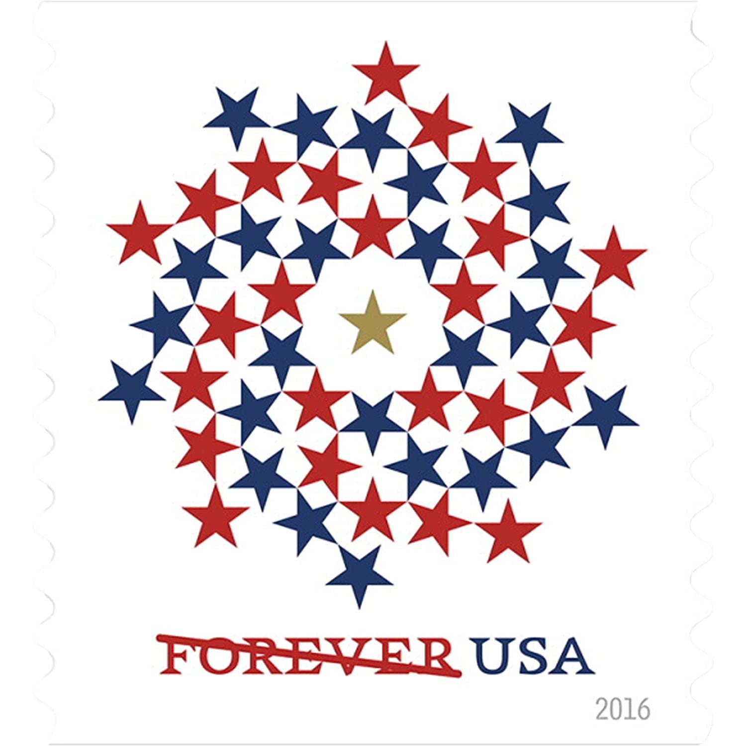 Patriotic Spiral Forever First Class Postage Stamps