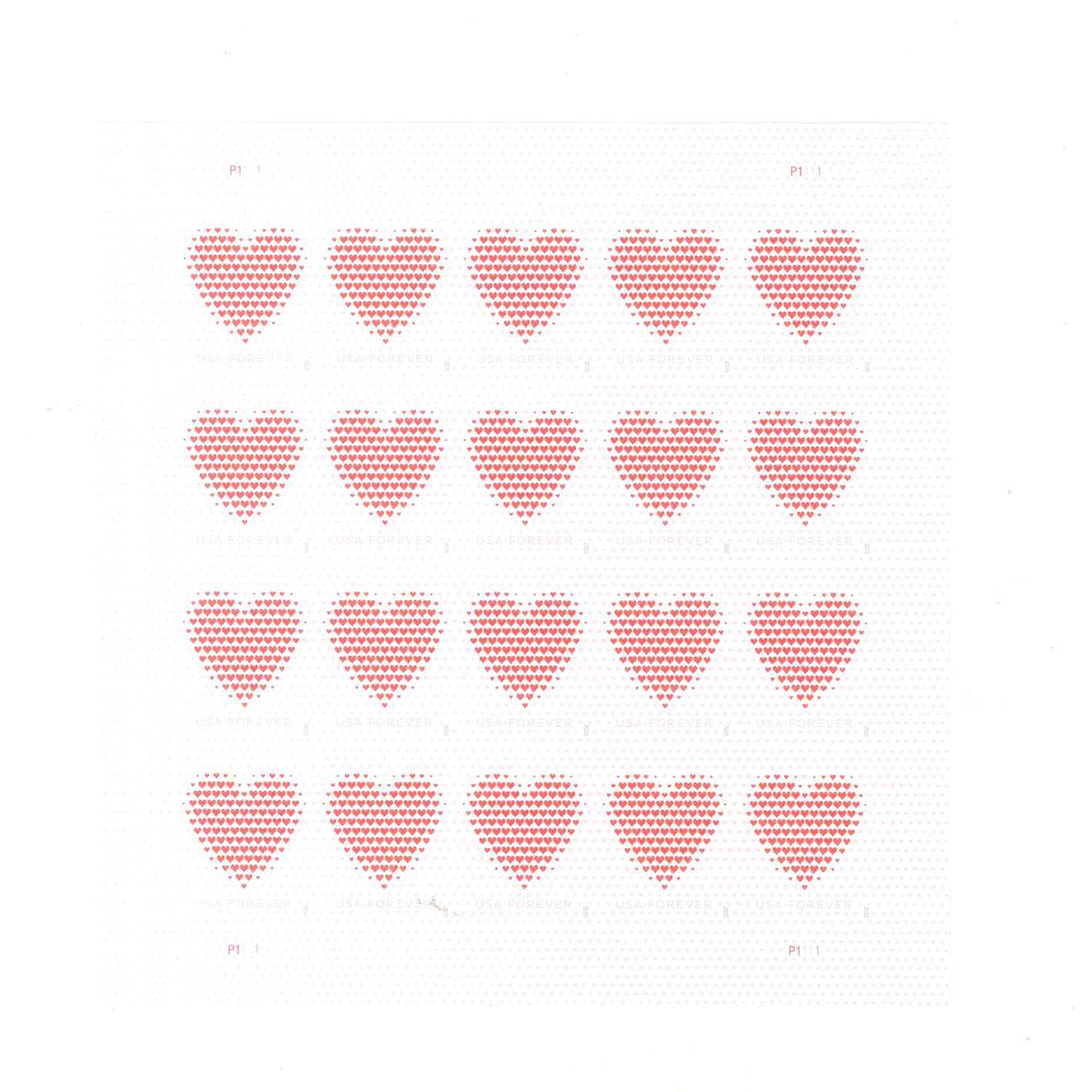 Made of Hearts Forever First Class Postage Stamps